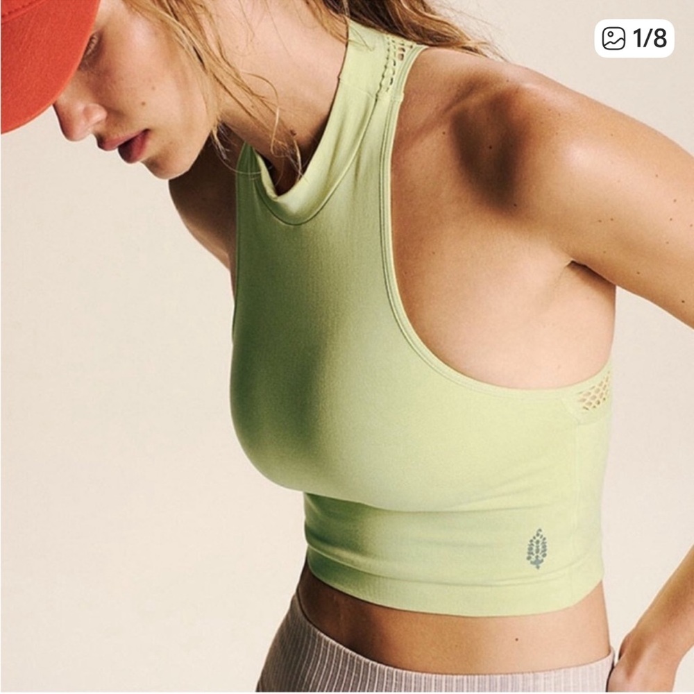 Free People Movement Every Single Time Mock Neck Crop Tank. Size M/L